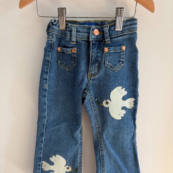 Mini Rodini x Wrangler Peace Dove Flared Denim Jeans - Picture 4 of 7